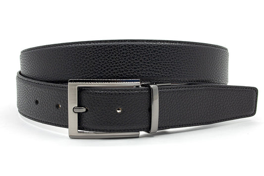 Draaibare heren riem zwart/midden bruin