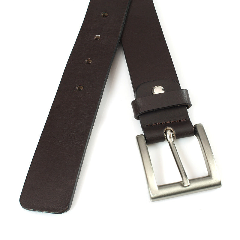 Stoere jeans riem bruin