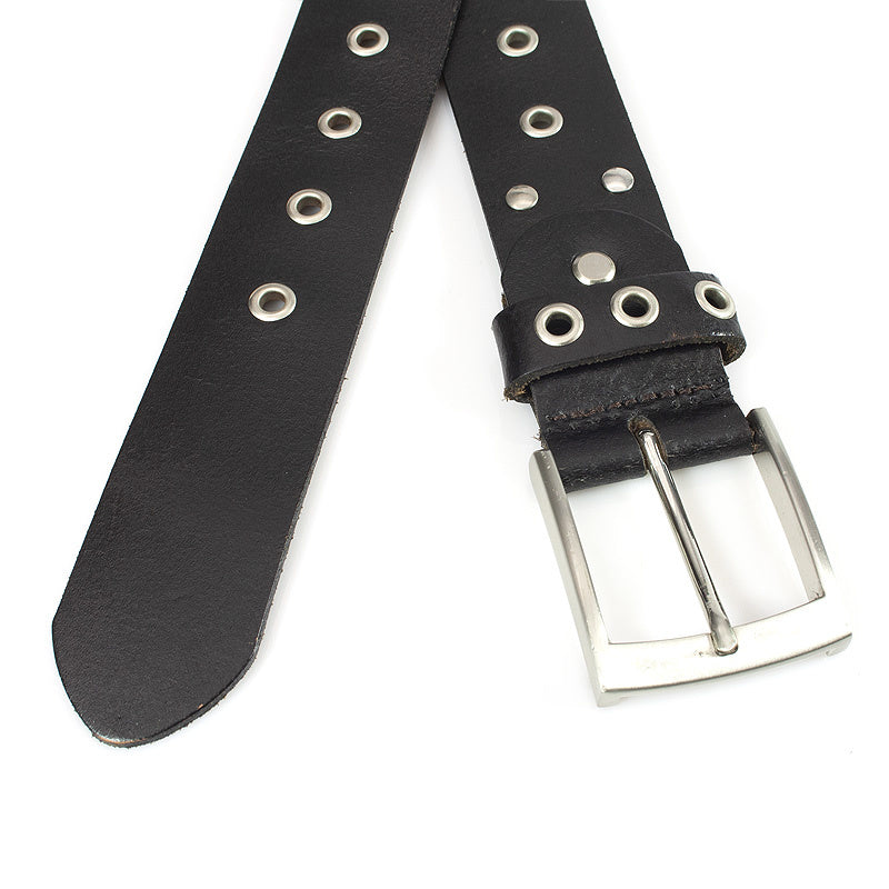 dames jeans riem zwart leer 4 cm