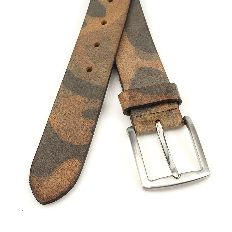 Unisex riem bruin/groen