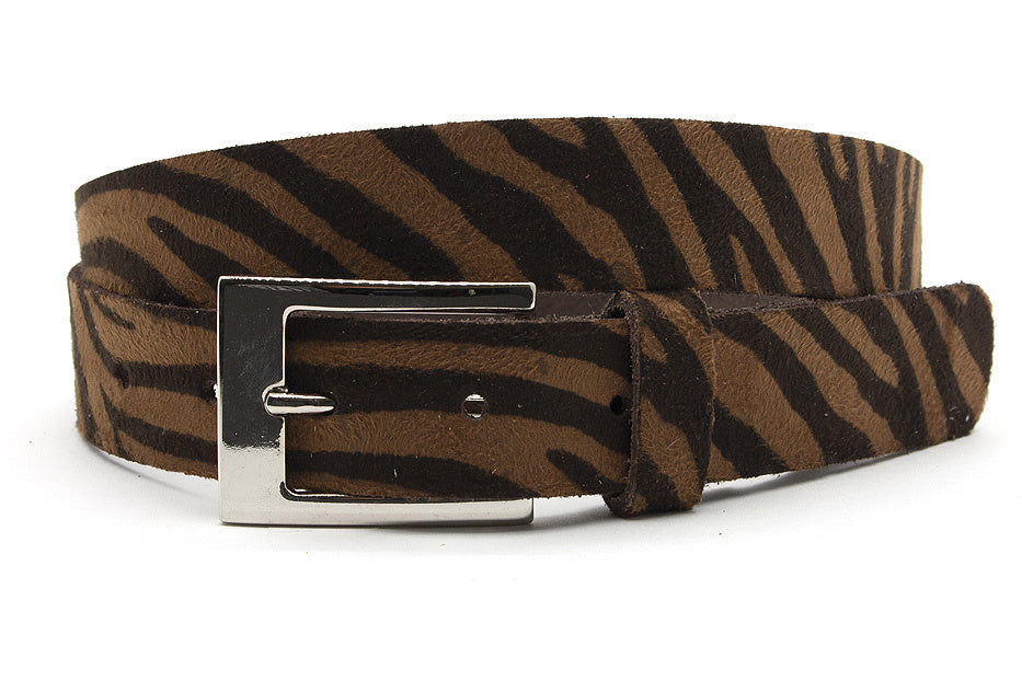 Dames riem zebra bruin
