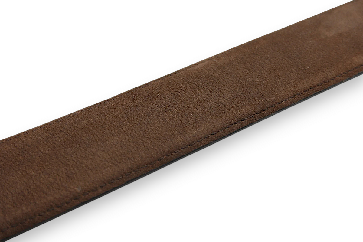heren draaibare riem bruin suède 3.5 cm