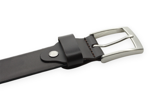 heren pantalon riem bruin leer 3.5 cm
