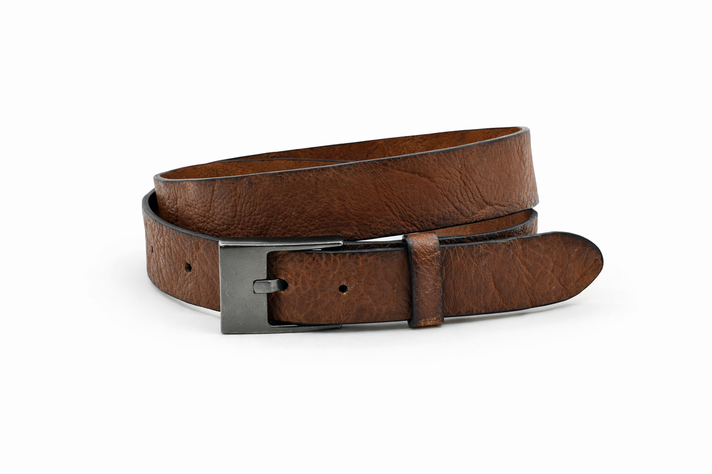 dames smalle riem cognac leer 3 cm