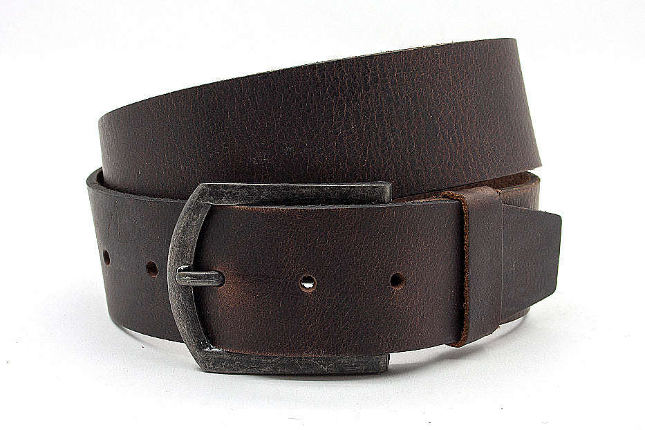 Stoere bruine dames/heren riem