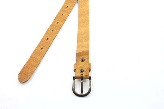 Dames riempje cognac wave (golvend) leer