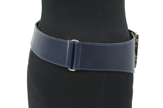 Dames afhangriem blauw