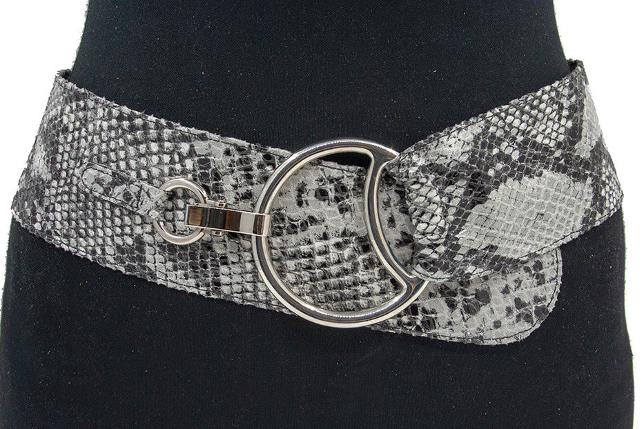 Afhang riem zwart wit slang