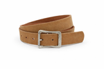 dames smalle riem beige leer (nubuck) 3 cm
