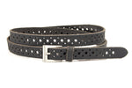 dames smalle riem zwart leer 2 cm