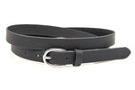 dames smalle riem zwart leer 2 cm