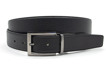 Draaibare heren riem zwart/midden bruin