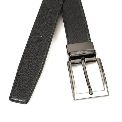 Draaibare heren riem zwart/midden bruin