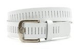 dames jeans riem wit leer 4 cm