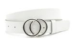 dames jeans riem wit leer 3 cm