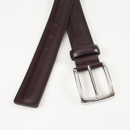 Donker bordeaux kleurige heren riem