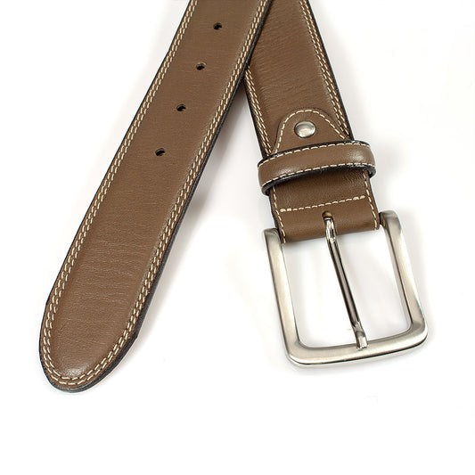 Donkere taupe heren riem