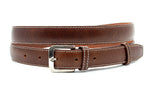 dames smalle riem midden bruin leer 2.5 cm