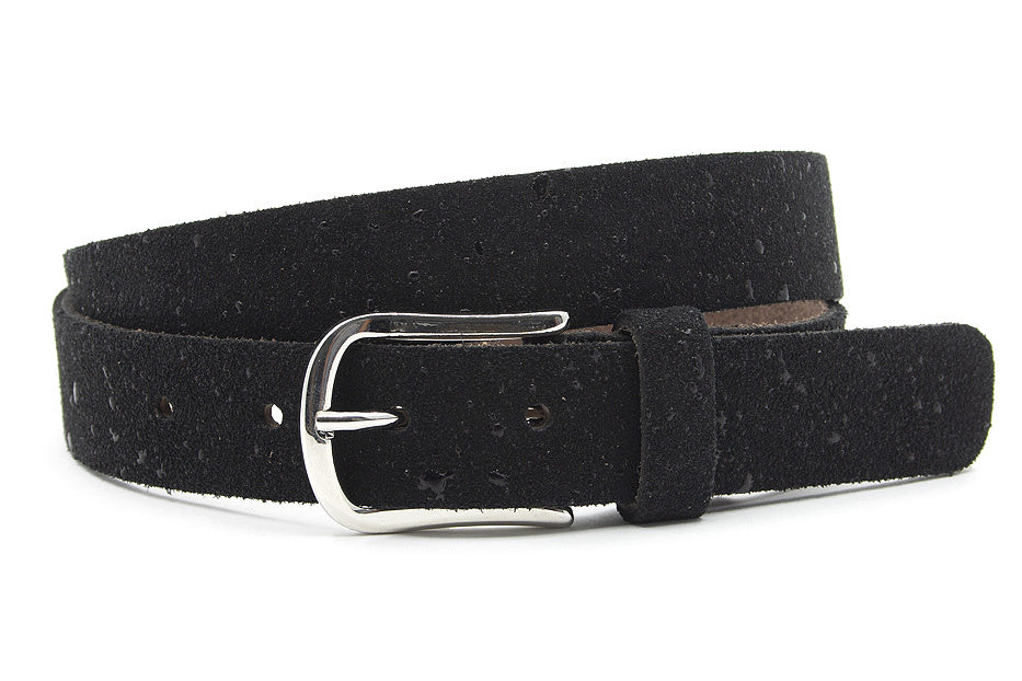Zwarte dames riem suede
