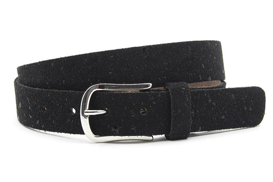 Zwarte dames riem suede