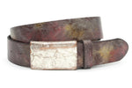 dames jeans riem rood leer 4 cm