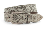 dames jeans riem beige / brons leer 4 cm
