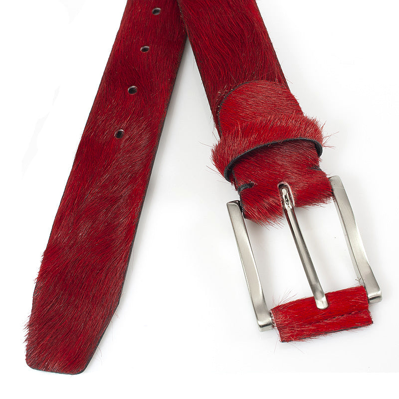 Rode hair-on riem unisex