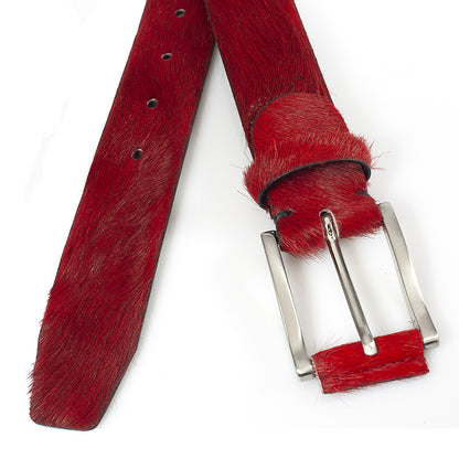 Rode hair-on riem unisex