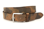 dames jeans riem army look bruin leer 3.5 cm