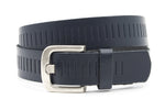 dames jeans riem blauw leer 4 cm