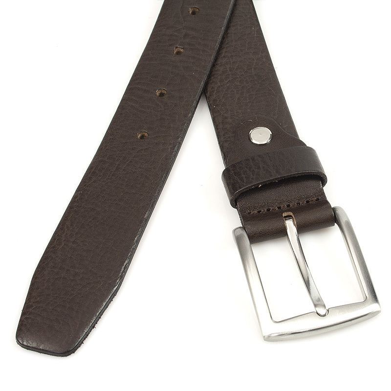 heren basic riem bruin leer 3.5 cm