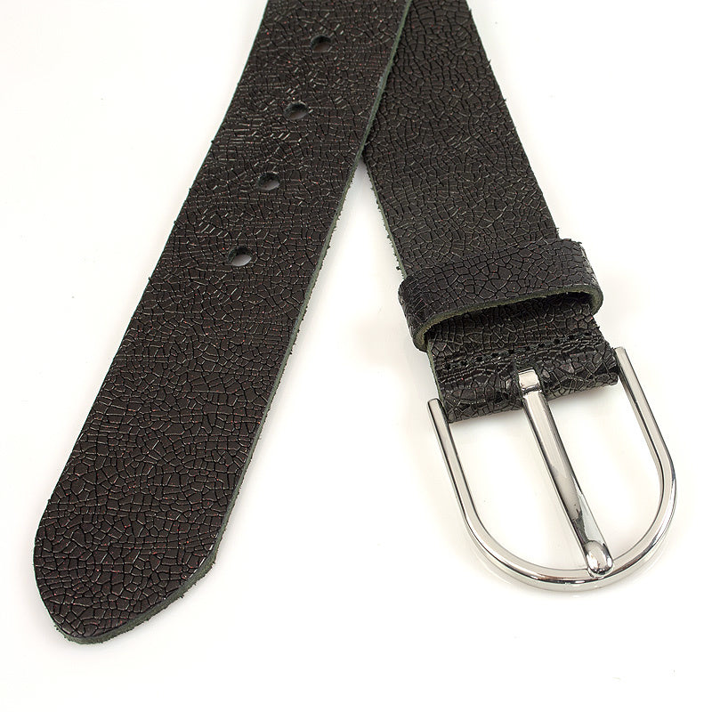 Damesceintuur geprent zwart