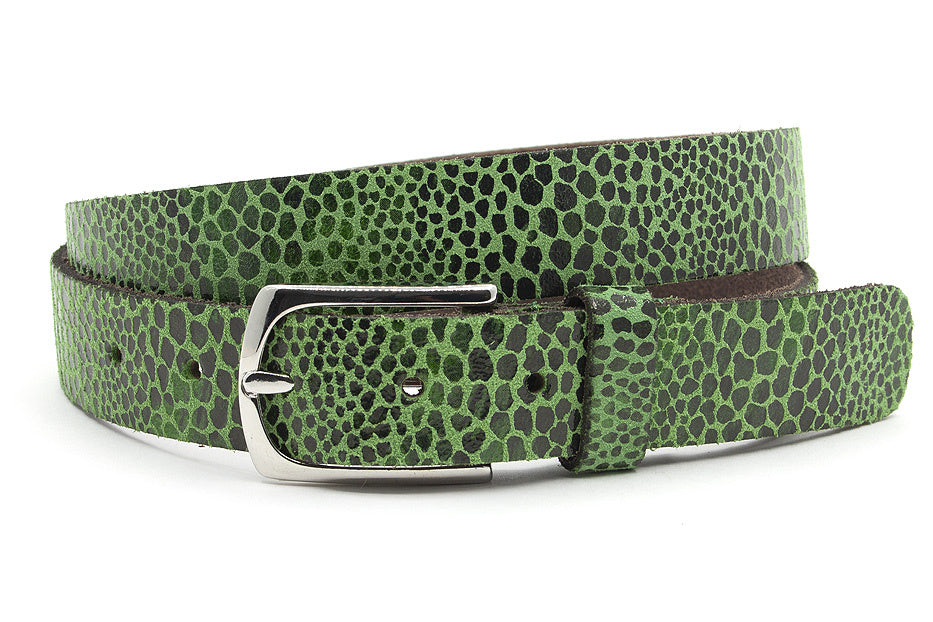 Dames ceintuur groen leopard