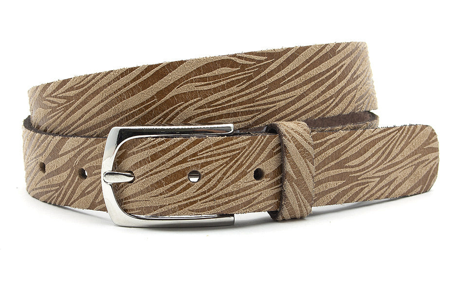 Dames ceintuur beige geribbeld