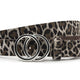 Dames ceintuur zwart/wit leopard
