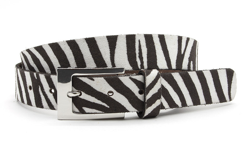 Dames ceintuur zebra wit