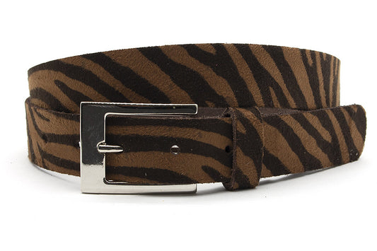 Dames riem zebra bruin