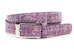 dames jeans riem roze leer 3 cm