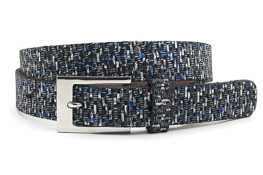 Dames ceintuur zwart tweed