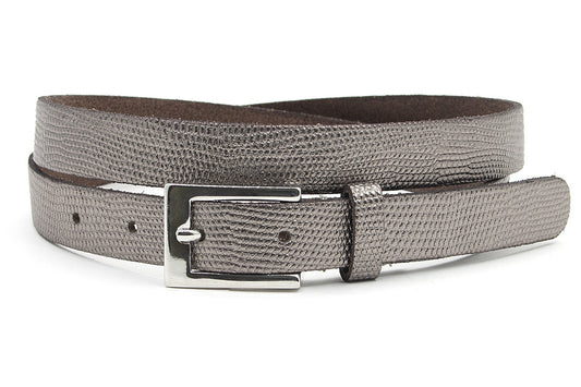 Dames riem zilver/brons (pewter)