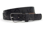 dames jeans riem zwart leer 3 cm