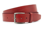 dames jeans riem rood leer 4 cm