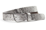 dames jeans riem wit met grijs leer 3 cm