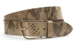 dames jeans riem bruin brons leer 4 cm