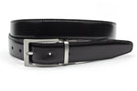heren draaibare riem zwart / rood leer 3 cm