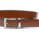 Draaibare (reversibel) riem midden bruin/zwart