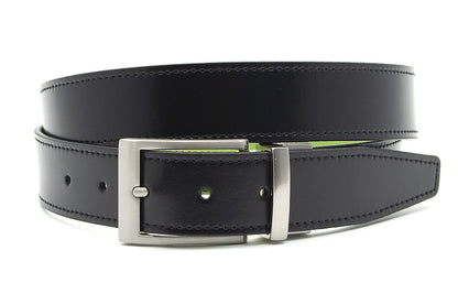 Draaibare (reversibel) riem camel/zwart