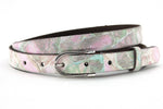 dames smalle riem groen leer 2 cm