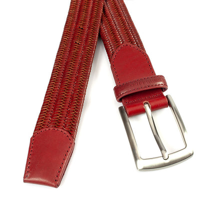 Rode elastische heren riem