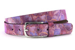 dames jeans riem fuchsia leer 3 cm